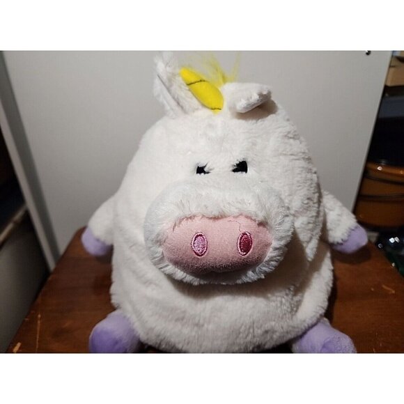 JAY AT PLAY MUSHABLE POT BELLIES SOFT SITTING ROUND WHITE UNICORN 12" PLUSH-EUC - Picture 2 of 11